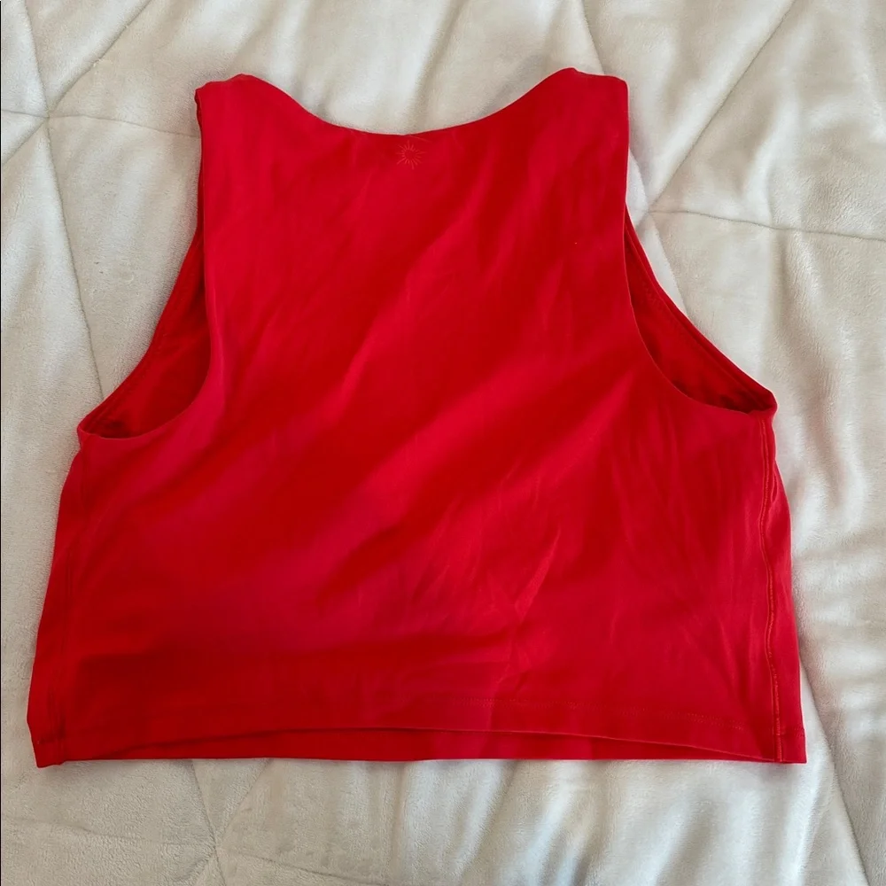 Aerie Vibrant Red Crop Top - Picture 3 of 4